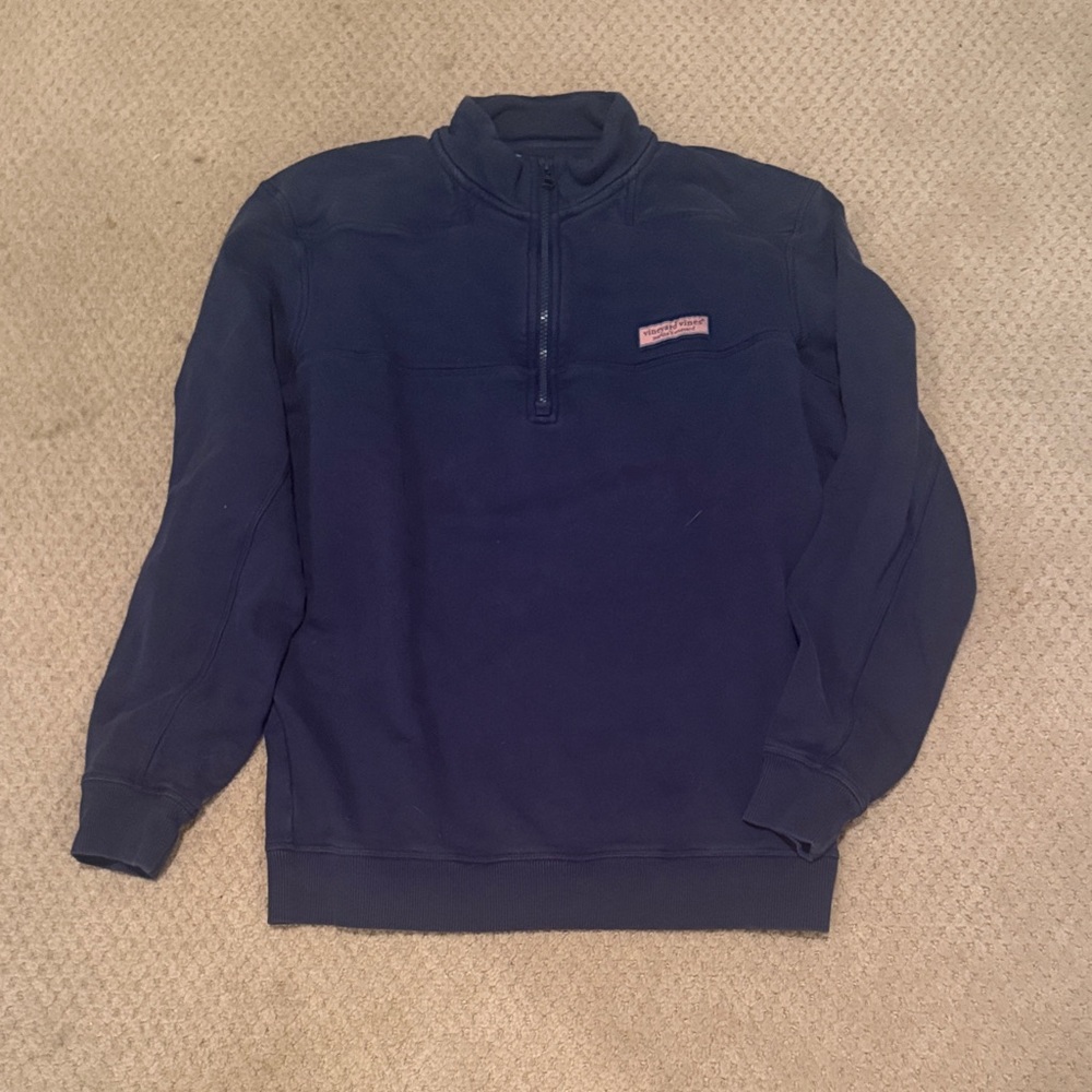 Vineyard Vines Men's Dark Blue Zip-Up Sweater